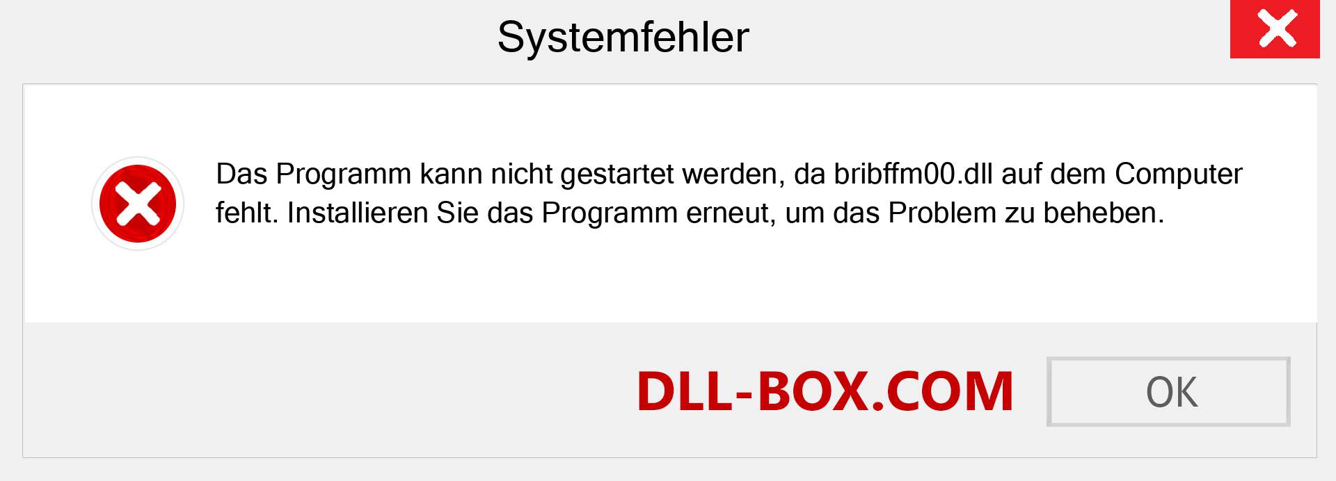 bribffm00.dll-Datei fehlt?. Download für Windows 7, 8, 10 - Fix bribffm00 dll Missing Error unter Windows, Fotos, Bildern