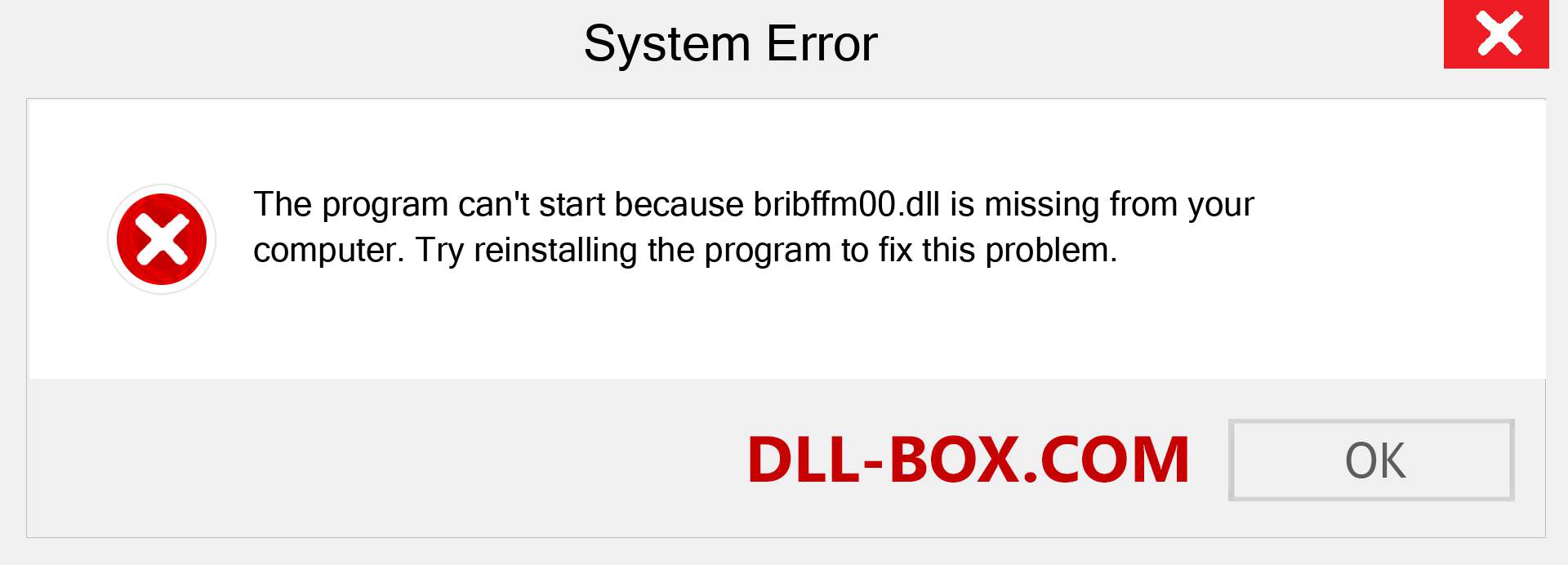  bribffm00.dll file is missing?. Download for Windows 7, 8, 10 - Fix  bribffm00 dll Missing Error on Windows, photos, images